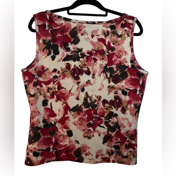 St. John Blk Label Exclusively For Neiman Marcus Sz L Floral Print gold shimmer - Picture 9 of 10